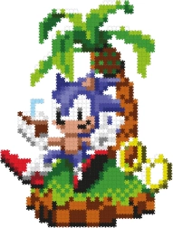 Jixelz Remix Sonic Kunststoff-Pixelpuzzle – Chillin' SONIC
