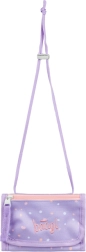 Baagl Geldbeutel für den Hals Mazlíčci – lila Textilgeldbörse mit Kordel