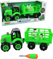Schraubbarer Traktor mit Anhänger für Kinder