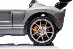 Elektrisches Kinderauto FORD GT – grau, 24 V, 4x100 W, zweisitzig
