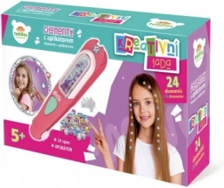 Glitzernde Haar-Diamanten mit Applikator und Spangen