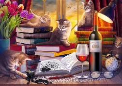 Puzzle 2000 – Katzenabend Trefl