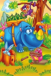 Holzpuzzle Arbeitendes Nashorn 16 Teile