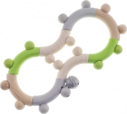 Hess hölzernes motorisches Rasselspielzeug in Form einer Acht