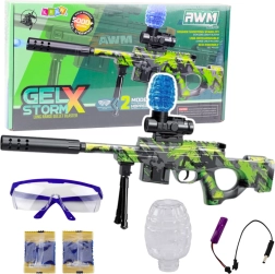 Karabiner AWM für Wasserperlen grün mit Brille 61 cm