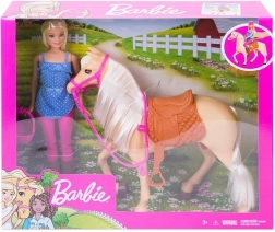Barbie Reitset mit Pferd und Helm