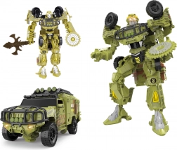 Transformierender Auto-Roboter 17 cm mit Schwert und Säge – gepanzertes Fahrzeug