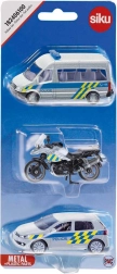 SIKU tschechische Polizeifahrzeuge mit Motorrad - 3 Stück