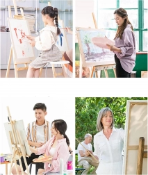 Malen nach Zahlen mit Rahmen 30 × 40 cm – Schmetterlinge