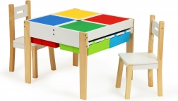 Holz-Kindermöbelset: Tisch und 2 Stühle ECOTOYS