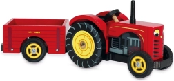 Le Toy Van roter Traktor mit Anhänger