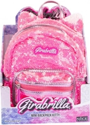 Kinder-Rucksack GIRABRILLA rosa Katze mit Pailletten