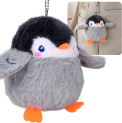 Plüschanhänger Pinguin Edek mit Quietscher für den Rucksack, 11 cm – 1 Stück