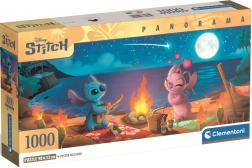 Panorama-Puzzle Lilo & Stitch – nächtliches Lagerfeuer, 1000 Teile
