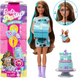 Barbie Party Unboxed Geburtstags-Puppe mit Corgi-Hündchen