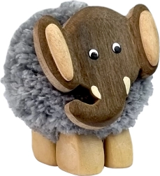 Kinder Holzfigur XL Pompon Elefant