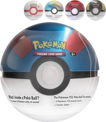 Pokémon TCG Blechdose Poké Ball Tin 2024 Reprint (3 Booster + Sticker) – 1 Stück