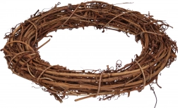 Dekorativer Rattan-Kranz mit 20 cm Durchmesser