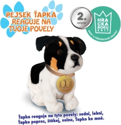 Interaktiver Hund 4apka 23 cm schwarz-weiß