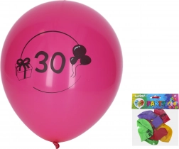 Luftballons 30 cm mit Zahl 30 – Set 5 Stk.
