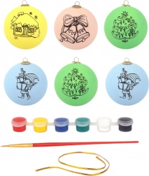 Set mit Weihnachtsornamenten zum Bemalen