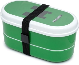 Zweistufige Lunchbox mit Besteck Minecraft
