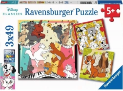 Ravensburger Puzzle Disney Classics: Tiere in guter Laune 3×49 Teile