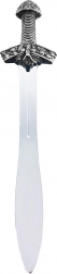Ritterschwert mit silbernem PVC‑Griff 56 cm