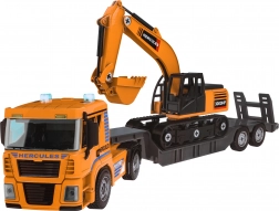 Drehbare Baufahrzeuge + Lkw + Bagger + Bohrer/Schraubendreher - 185 Teile