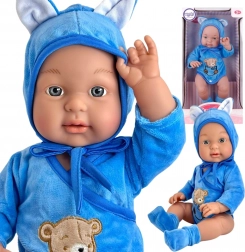 Woopie realistische Babypuppe im Bären-Outfit 46 cm