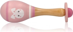 Holz-Maraca – rosa Häschen