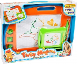 Magnetische Zeichentafel 2-in-1 mit Wischer und Stempeln