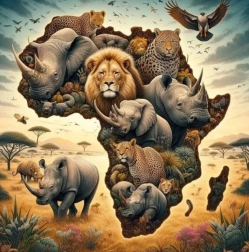 Diamantmalerei Afrika 30 × 40 cm