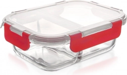 Geteilte Glas-Lunchbox für Lebensmittel mit Deckel und Dichtung 950 ml