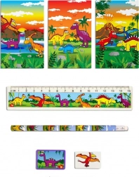 Schreibset mit Dinosauriermotiv