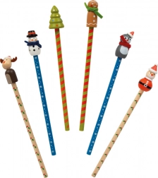 Weihnachtsbleistift small foot mit hölzerner 3D-Figur