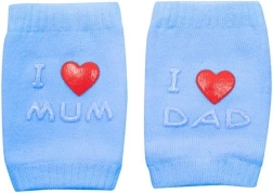 Kinder-Knieschoner mit ABS I Love Mum & Dad – blau