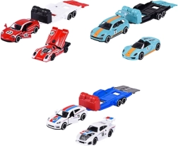 Majorette Porsche mit Anhänger 1:64 – Set aus Metallmodellen