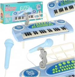 Interaktives Kinderkeyboard mit Mikrofon – blau