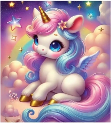 Holzpuzzle Magische Träume von Einhörnern WOODEN CITY, 20 Teile