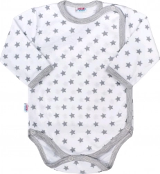 Baby-Body New Baby Classic II, grau mit Sternchen, komplett zu öffnen