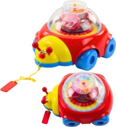 Nachzieh-Marienkäfer mit Kugeln und Uhr für Kinder