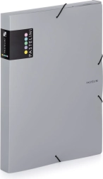 Archivbox mit Gummi A4 grau PASTELINI