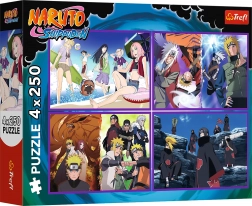 Trefl Puzzle Naruto Shippuden: Abenteuer von Naruto Uzumaki 4x250 Teile