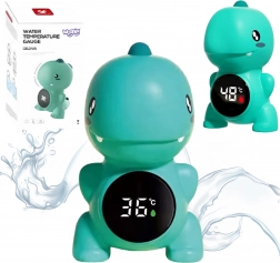 Digitales Kinderthermometer für Wasser und Zimmer WOOPIE in Dinosaurierform – blau