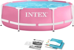 Runder Kinderpool 244x76 cm pink INTEX
