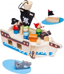 Holzpiratenschiff mit Zubehör von Bigjigs Toys