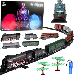Dampflok mit Licht, Sound und Rauch, STEAM TRAIN, Gleise 151 × 92,5 cm