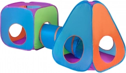 Kinderzelt 3-in-1 mit Tunnel BABY MIX orange-blau