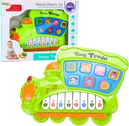 Elektrisches Lern-Kinderklavier Lokomotive – grün